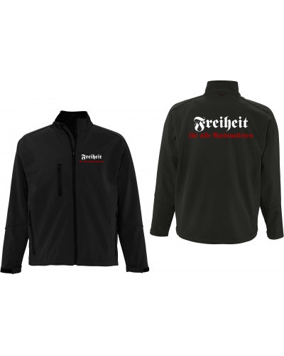 Bestickte Herren Softshell Jacke "3 Lagen" (Freiheit)