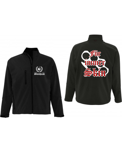 Bestickte Herren Softshell Jacke "3 Lagen" (Für immer Skin)