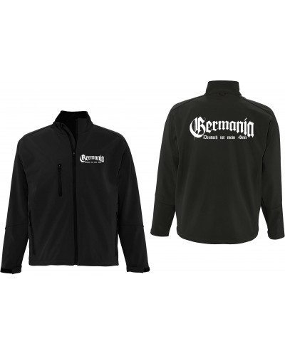 Bestickte Herren Softshell Jacke "3 Lagen" (Germania, Deutsch ist mein Sinn)