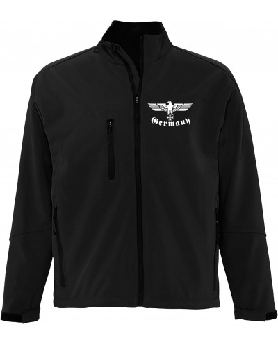 Bestickte Herren Softshell Jacke "3 Lagen" (Germany, Adler)