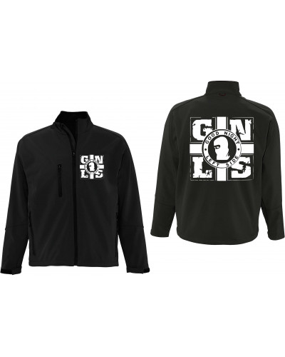 Bestickte Herren Softshell Jacke "3 Lagen" (GNLS, Kreuz)