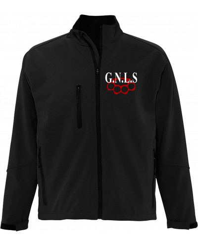 Bestickte Herren Softshell Jacke "3 Lagen" (GNLS, Schlagring)
