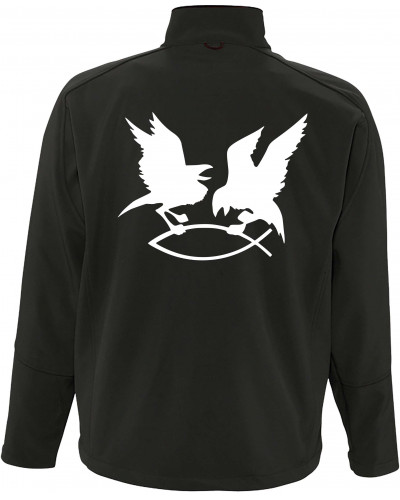 Bestickte Herren Softshell Jacke "3 Lagen" (Hugin Munin)