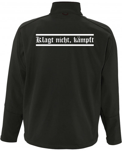 Bestickte Herren Softshell Jacke "3 Lagen" (Klagt nicht kämpft)