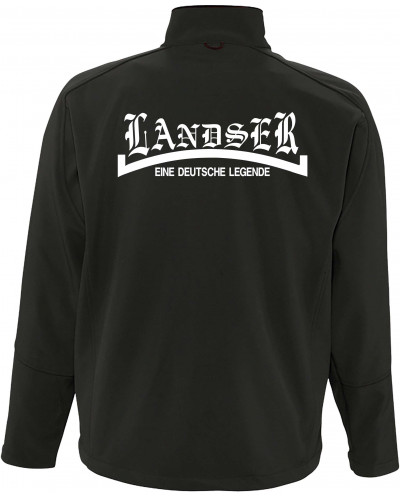 Bestickte Herren Softshell Jacke "3 Lagen" (Landser, weiß)