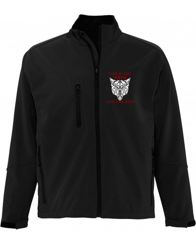 Bestickte Herren Softshell Jacke "3 Lagen" (Lieber ein Wolf Odins als ein Lamm Gottes)