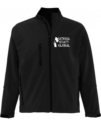 Bestickte Herren Softshell Jacke "3 Lagen" (National statt global)