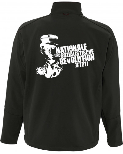 Bestickte Herren Softshell Jacke "3 Lagen" (Nationale und sozialistische Revolution jetzt)