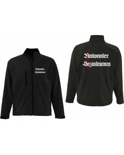 Bestickte Herren Softshell Jacke "3 Lagen" (Nationaler Sozialismus)