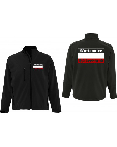Bestickte Herren Softshell Jacke "3 Lagen" (Nationaler Widerstand)