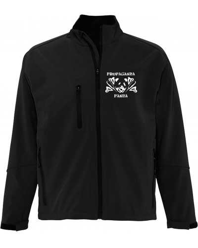 Bestickte Herren Softshell Jacke "3 Lagen" (Propaganda Panda)