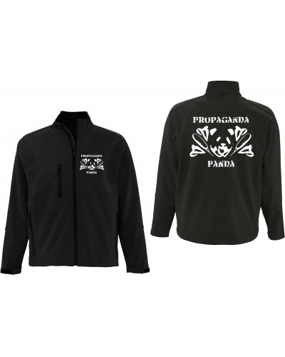 Bestickte Herren Softshell Jacke "3 Lagen" (Propaganda Panda)