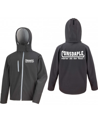 Bestickte Herren Softshell Kapuzenjacke (Consdaple, härter als der Rest)