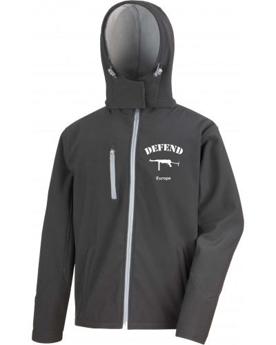 Bestickte Herren Softshell Kapuzenjacke (Defend Europe)