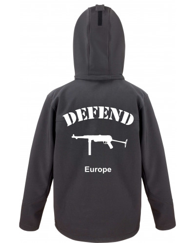 Bestickte Herren Softshell Kapuzenjacke (Defend Europe)