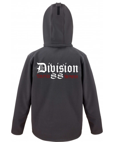 Bestickte Herren Softshell Kapuzenjacke (Division 88 Runen)