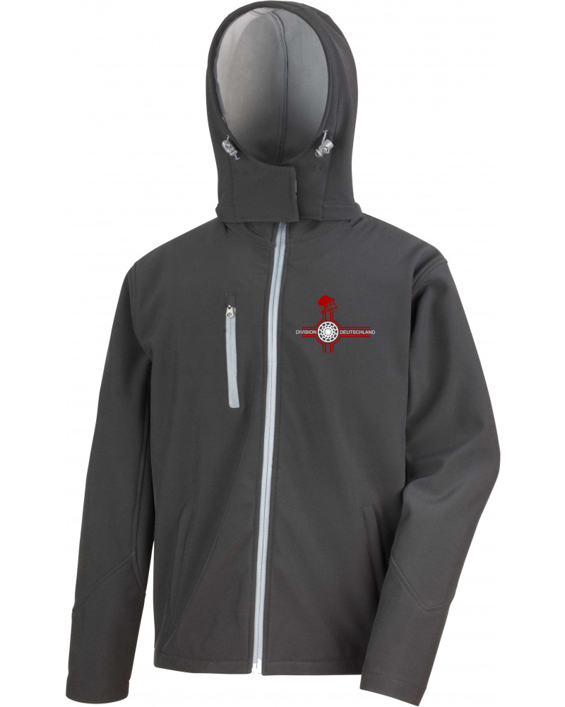 Bestickte Herren Softshell Kapuzenjacke (Divison Deutschland)