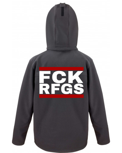 Bestickte Herren Softshell Kapuzenjacke (FCK RFGS)