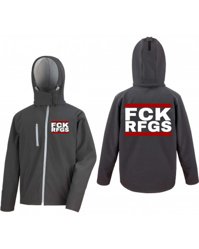 Bestickte Herren Softshell Kapuzenjacke (FCK RFGS)