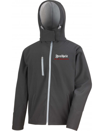 Bestickte Herren Softshell Kapuzenjacke (Freiheit)