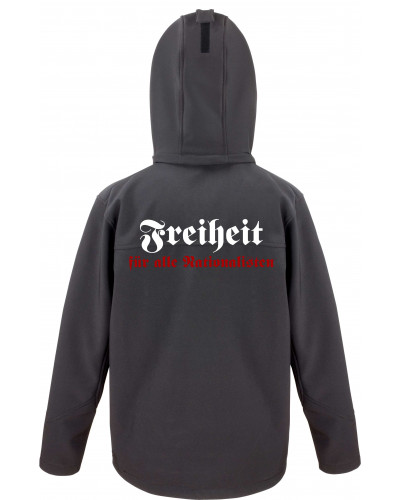 Bestickte Herren Softshell Kapuzenjacke (Freiheit)