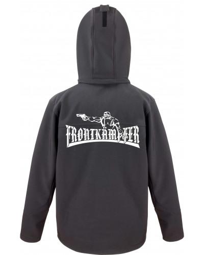 Bestickte Herren Softshell Kapuzenjacke (Frontkämpfer)