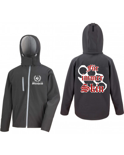 Bestickte Herren Softshell Kapuzenjacke (Für immer Skin)