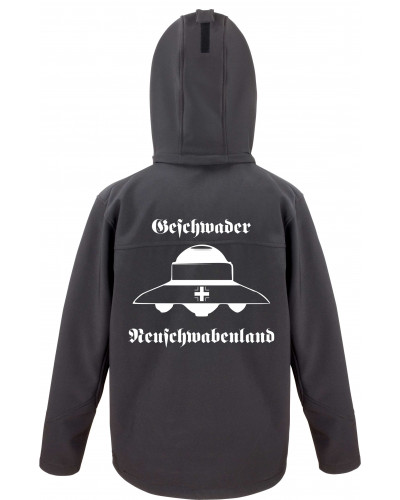 Bestickte Herren Softshell Kapuzenjacke (Geschwader Neuschwabenland)