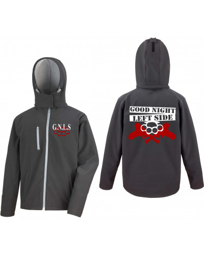 Bestickte Herren Softshell Kapuzenjacke (GNLS, Schlagring)
