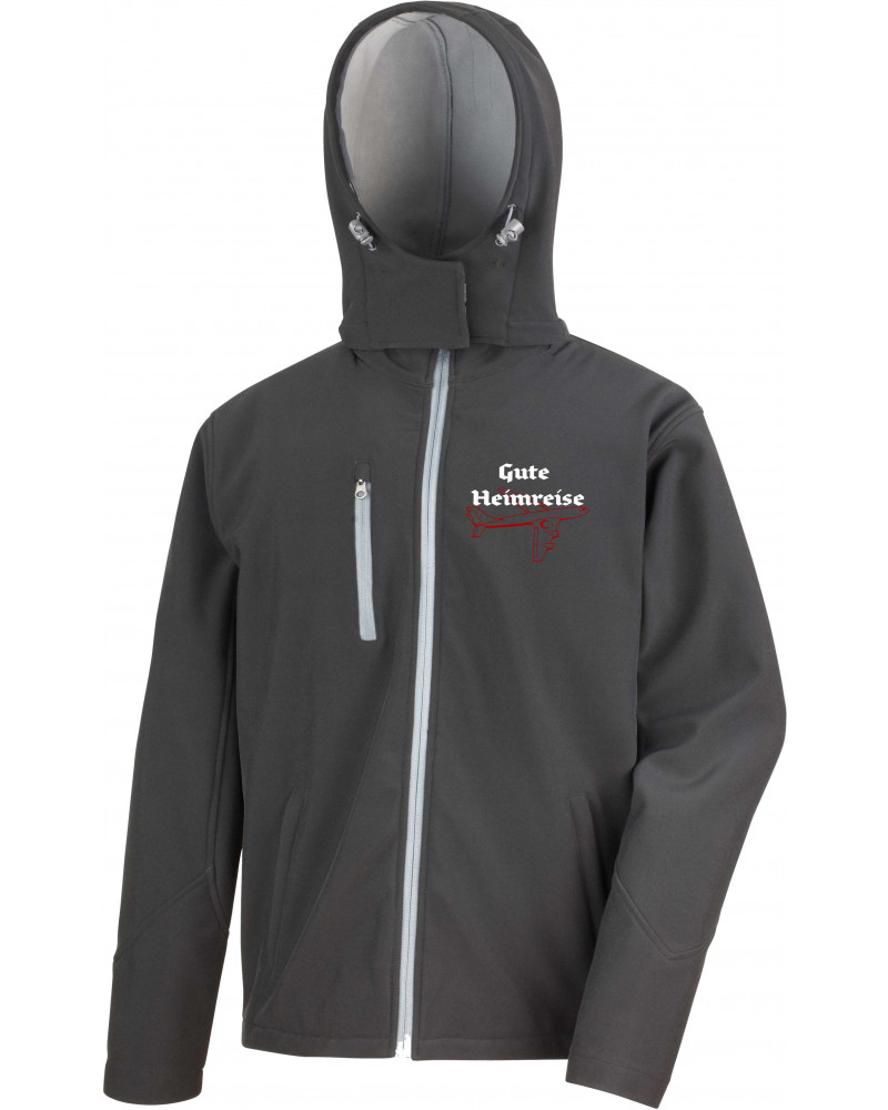 Bestickte Herren Softshell Kapuzenjacke (Gute Heimreise)