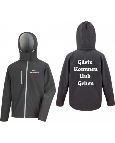 Bestickte Herren Softshell Kapuzenjacke (Gute Heimreise)
