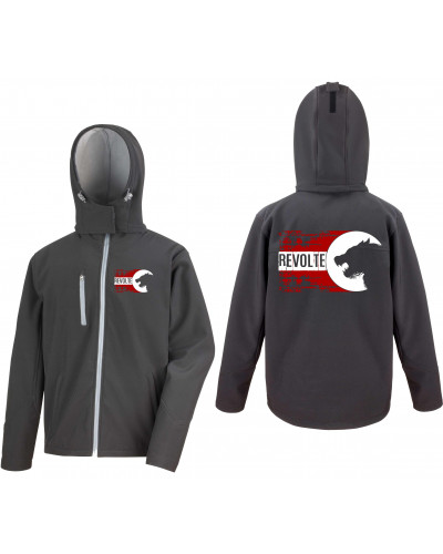 Bestickte Herren Softshell Kapuzenjacke (H8-Front)