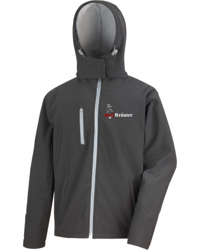 Bestickte Herren Softshell Kapuzenjacke (Heil Kräuter)