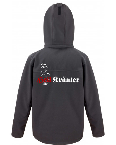 Bestickte Herren Softshell Kapuzenjacke (Heil Kräuter)