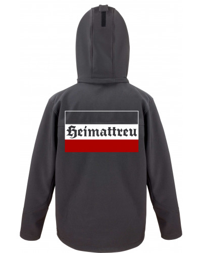 Bestickte Herren Softshell Kapuzenjacke (Heimattreu)