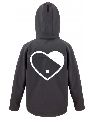 Bestickte Herren Softshell Kapuzenjacke (Herz)