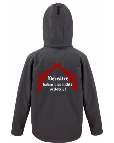 Bestickte Herren Softshell Kapuzenjacke (Kameradschaft mehr als nur ein Wort)