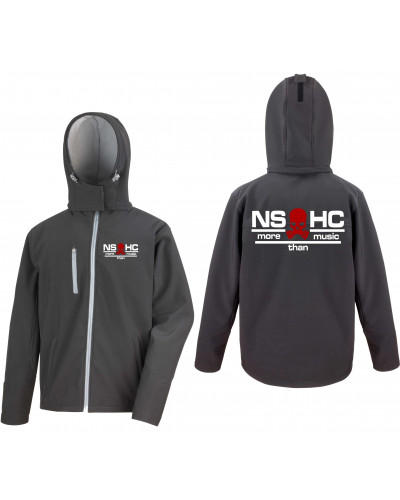 Bestickte Herren Softshell Kapuzenjacke (NS HC, more than music)
