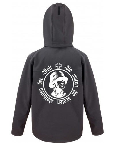 Bestickte Herren Softshell Kapuzenjacke (Sie waren die besten Soldaten der Welt)