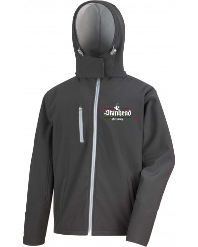 Bestickte Herren Softshell Kapuzenjacke (Skinhead Germany)