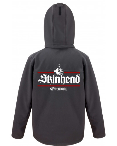 Bestickte Herren Softshell Kapuzenjacke (Skinhead Germany)