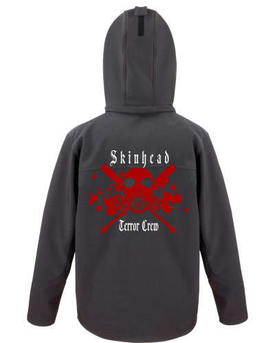 Bestickte Herren Softshell Kapuzenjacke (Skinhead Terror Crew)