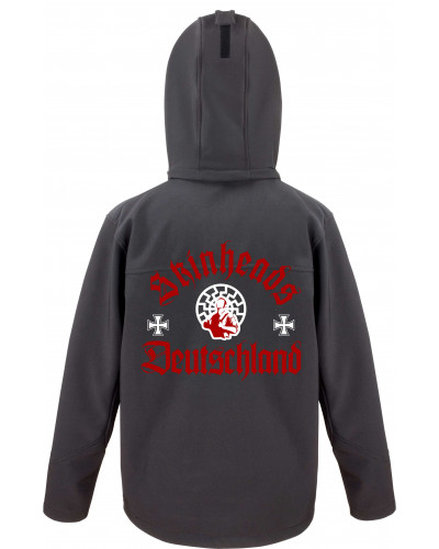Bestickte Herren Softshell Kapuzenjacke (Skinheads Deutschland)