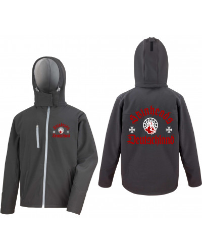 Bestickte Herren Softshell Kapuzenjacke (Skinheads Deutschland)