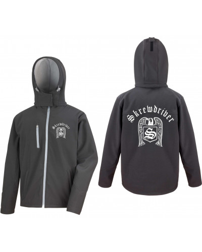 Bestickte Herren Softshell Kapuzenjacke (Skrewdriver)