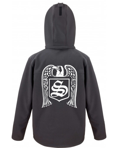Bestickte Herren Softshell Kapuzenjacke (Skrewdriver, Adler)