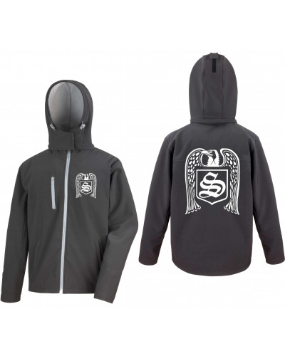 Bestickte Herren Softshell Kapuzenjacke (Skrewdriver, Adler)