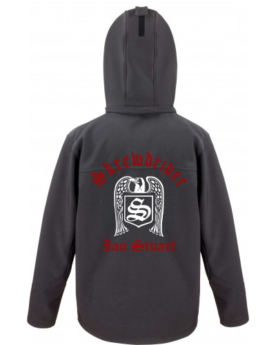 Bestickte Herren Softshell Kapuzenjacke (Skrewdriver, Ian Stuart)