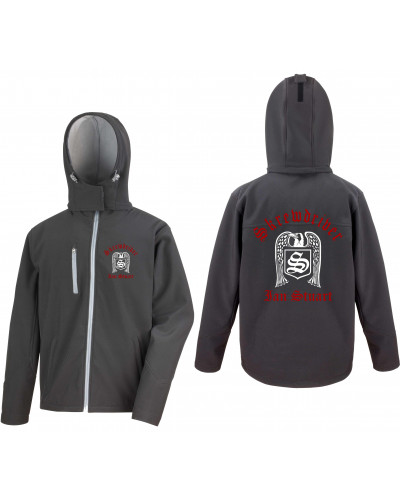 Bestickte Herren Softshell Kapuzenjacke (Skrewdriver, Ian Stuart)