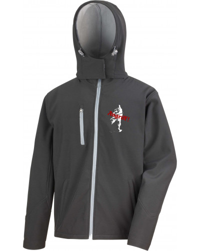 Bestickte Herren Softshell Kapuzenjacke (Soldat, Angriff)